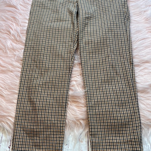 Zara Houndstooth High Rise Tan Jeggings sz M - Picture 8 of 11